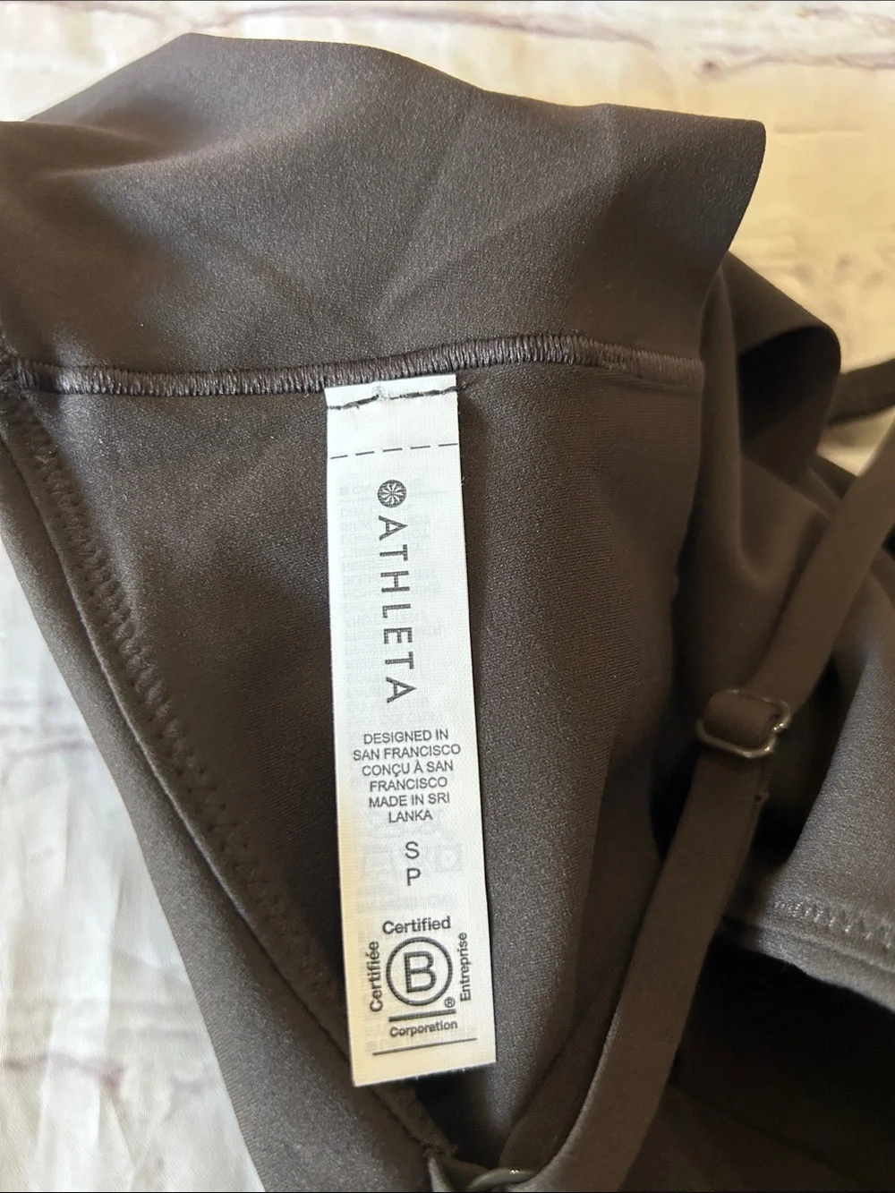 💜Athleta Bodymove Cropped Cami Tank in Truffle Size Small Lined No Padding - Picture 5 of 7
